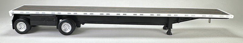 HO Logistics Replicas 477 HO White High Boy Spread Axle Flat Bed Trailer