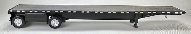 HO Logistics Replicas 479 HO Black High Boy Spread Axle Flat Bed Trailer