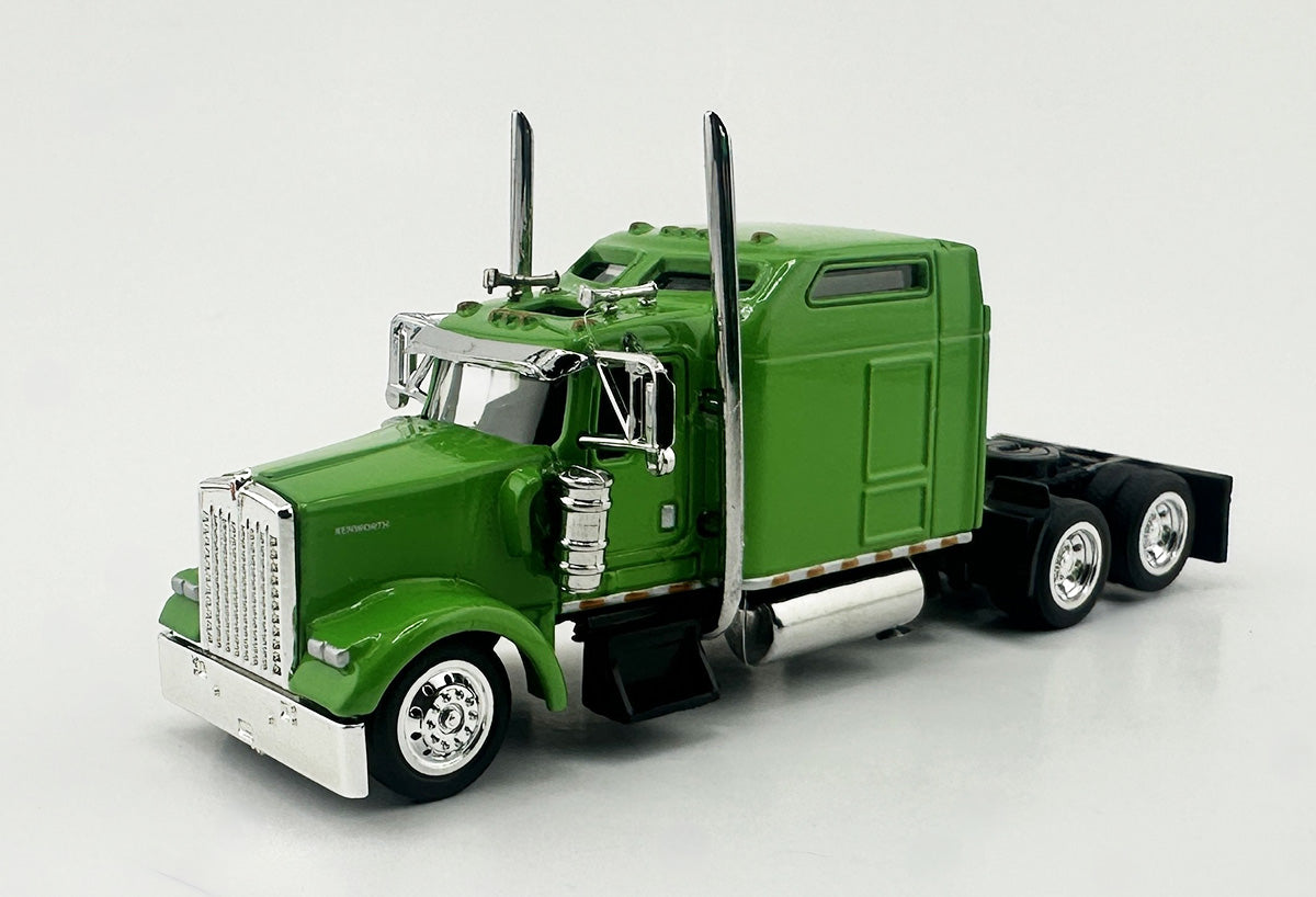 HO Logistics Replicas W90004 HO Lime Green Kenworth W900L 2-Axle Sleeper Cab