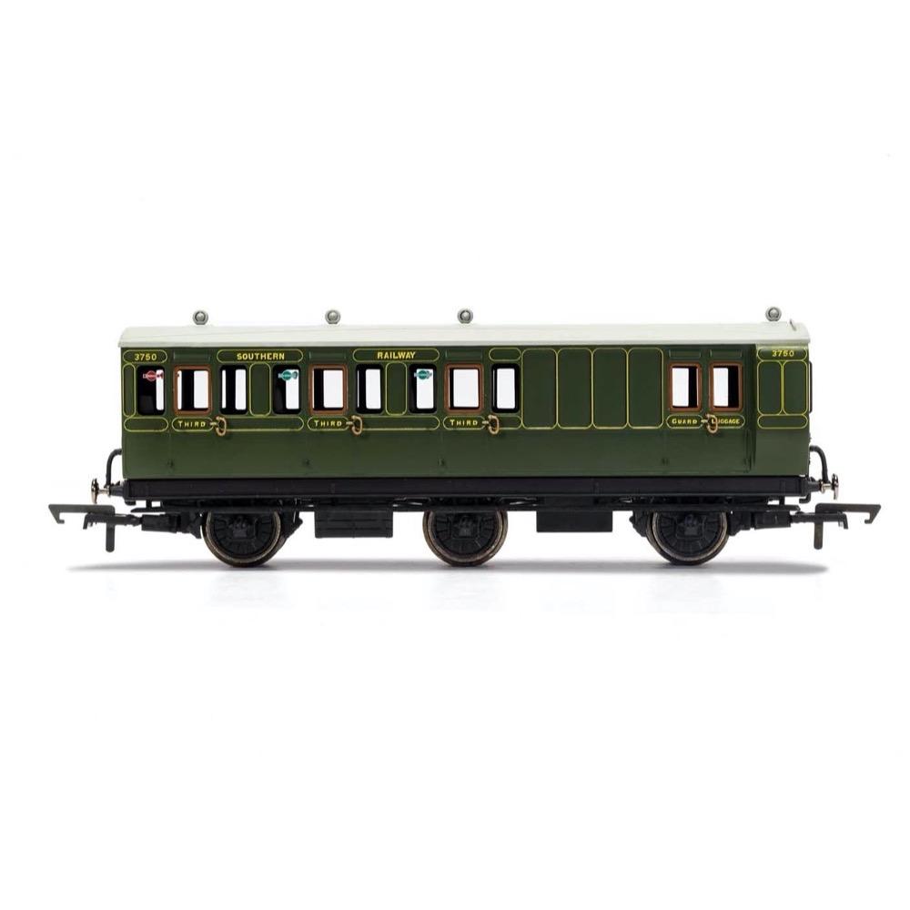 Hornby R40087 OO Southern Railway Brake 3rd Class Era 3 6-Wheel Coach #3750