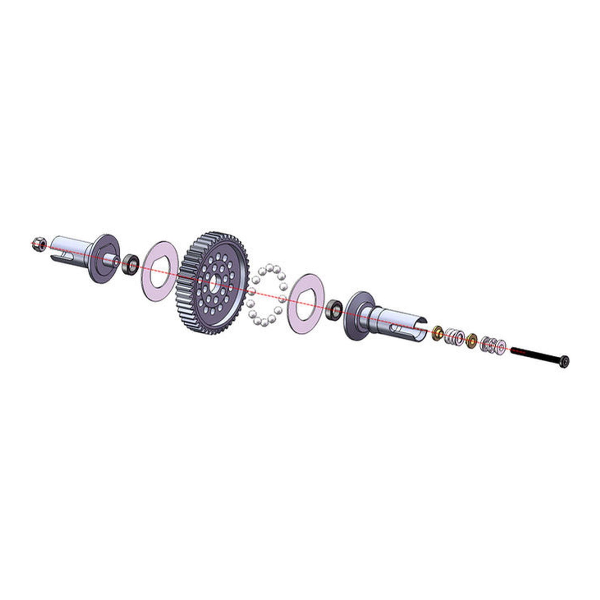 Hot Racing TBF01 1:10 Tamiya Frog Adjustable Ball Differential Set
