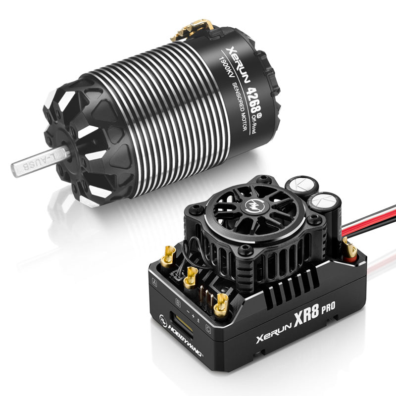HobbyWing 38020432 Xerun XR8 Pro G3 Brushless ESC & 1900kV 4268SD G3 Motor Combo
