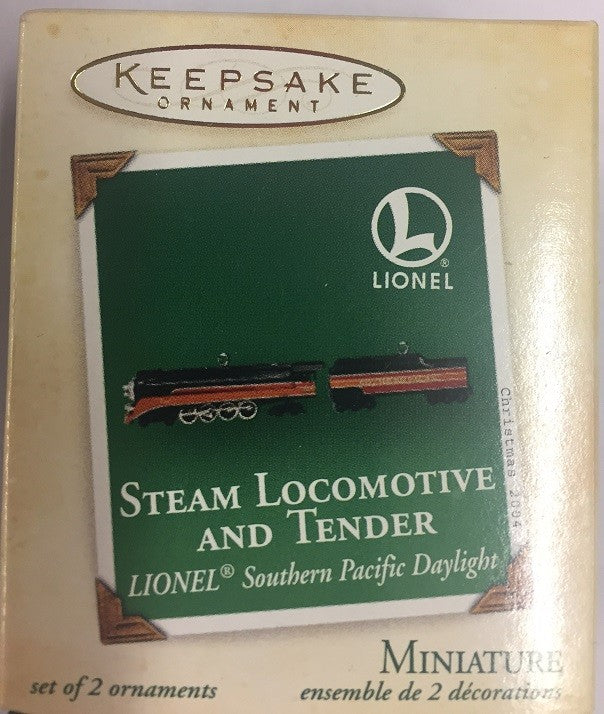 Hallmark QXM5131 Lionel Southern P Daylight Steam Locomotive & Tender Ornament