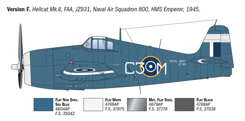 Italeri 91213 1:72 F6F-3/5 Hellcat Fighter Aircraft Plastic Model Kit