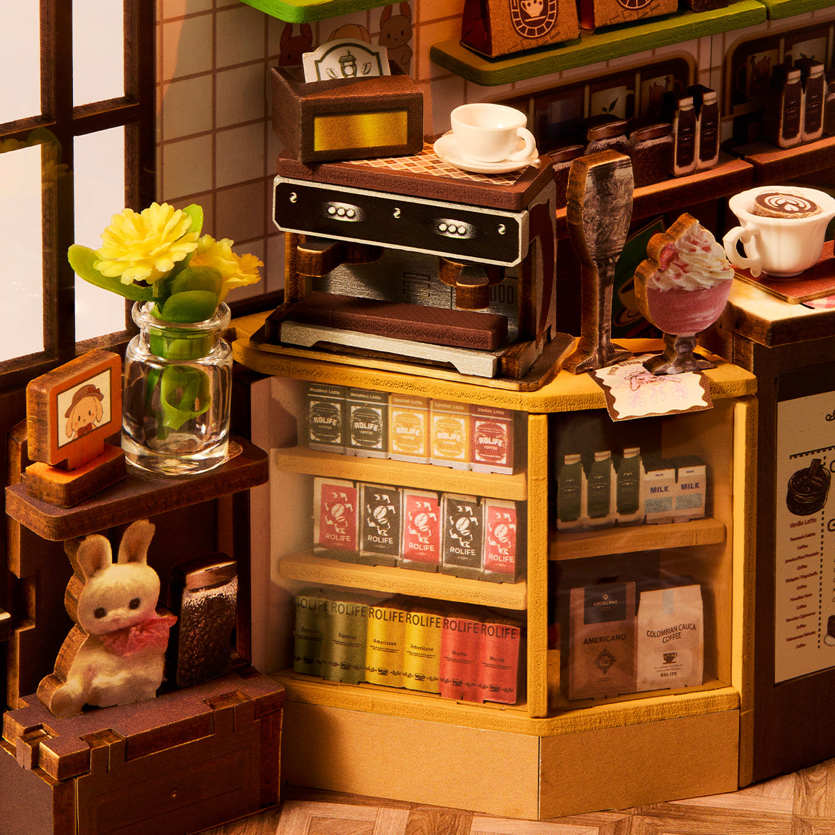 Robotime TGB15 Rolife Holiday Cafe DIY Book Nook Kit