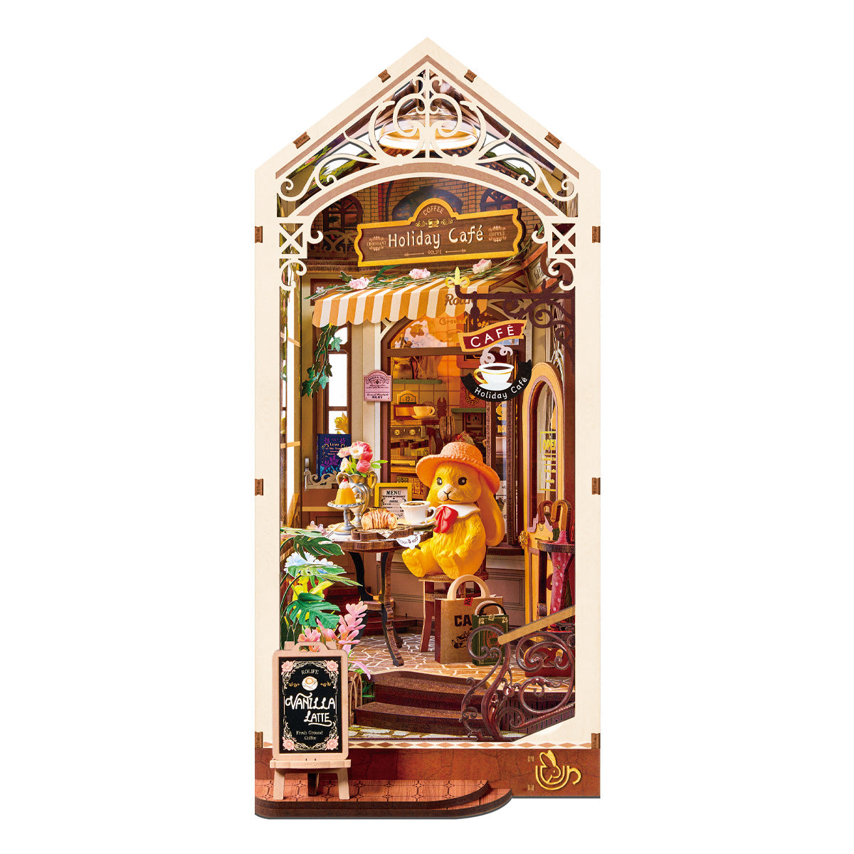 Robotime TGB15 Rolife Holiday Cafe DIY Book Nook Kit