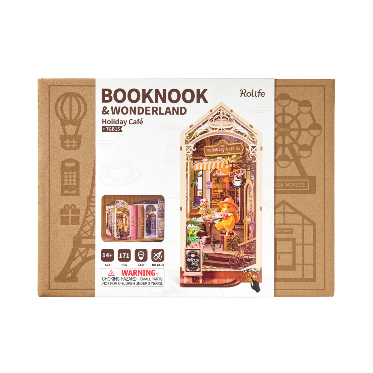 Robotime TGB15 Rolife Holiday Cafe DIY Book Nook Kit