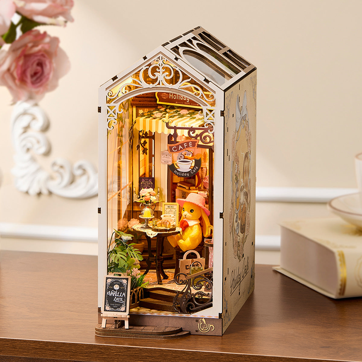 Robotime TGB15 Rolife Holiday Cafe DIY Book Nook Kit