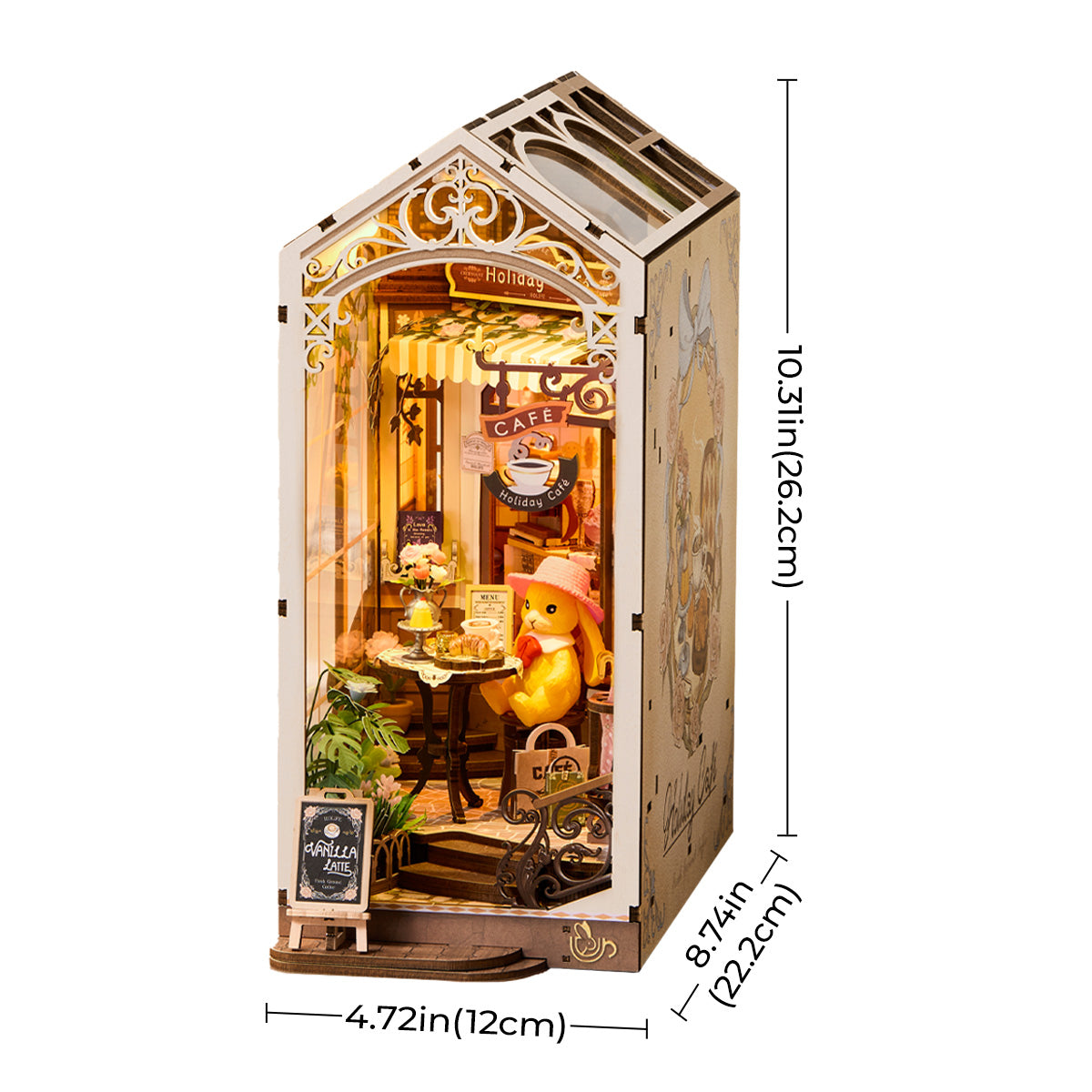 Robotime TGB15 Rolife Holiday Cafe DIY Book Nook Kit