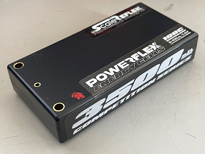 Scale Reflex 3500-WHT 7.4V 3500mAh 2S LiPo Battery 100C with 4mm Bullets