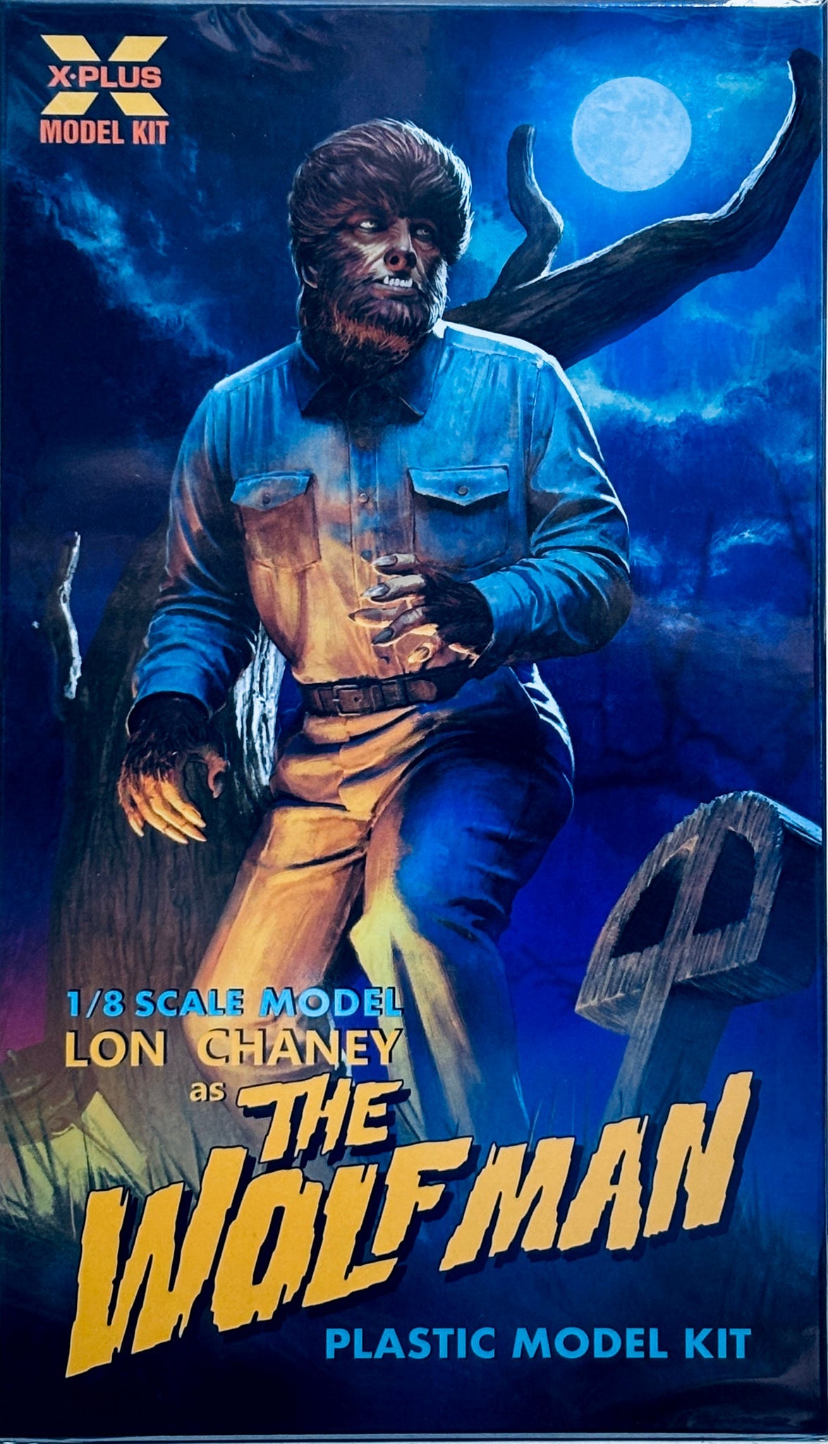 X-Plus Model Kit 200150 1:8 Lon Chaney Jr. Wolfman Plastic Model Kit