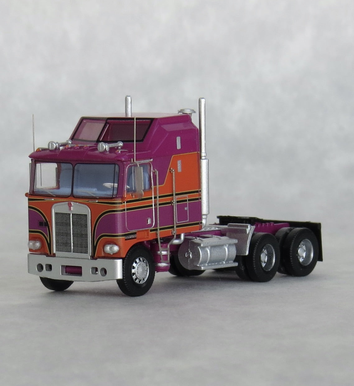 Trainworx Inc. 41063 N Salem Burgundy & Orange Kenworth K100 Aerodyne Tractor