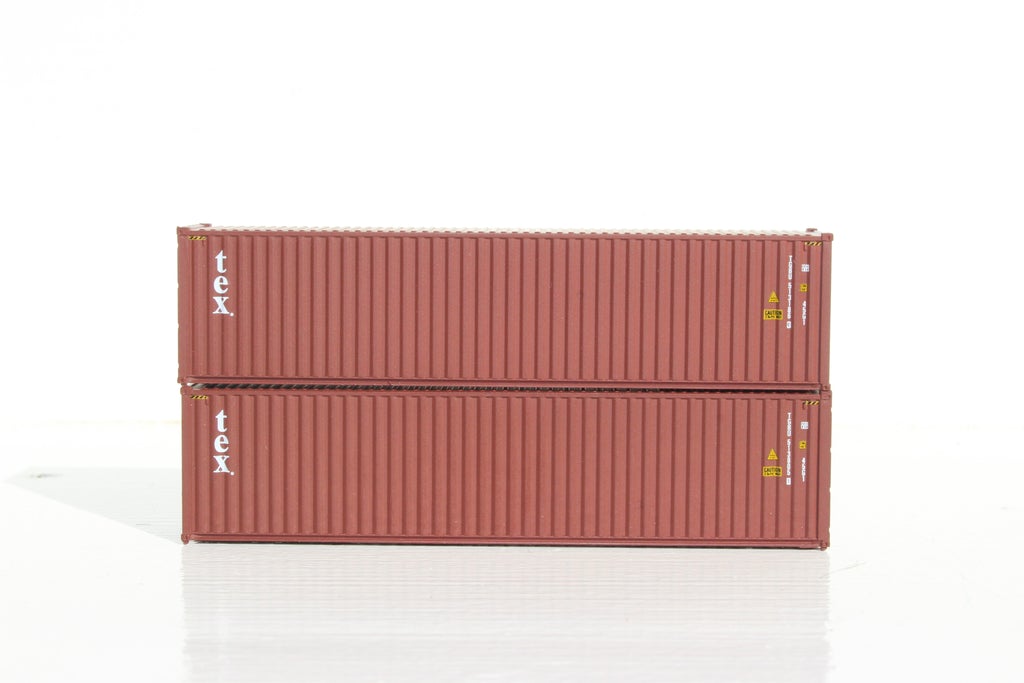 JTC Model Trains 405035 N TEX TGBU 40' High Cube C.S. Container (Pack of 2)