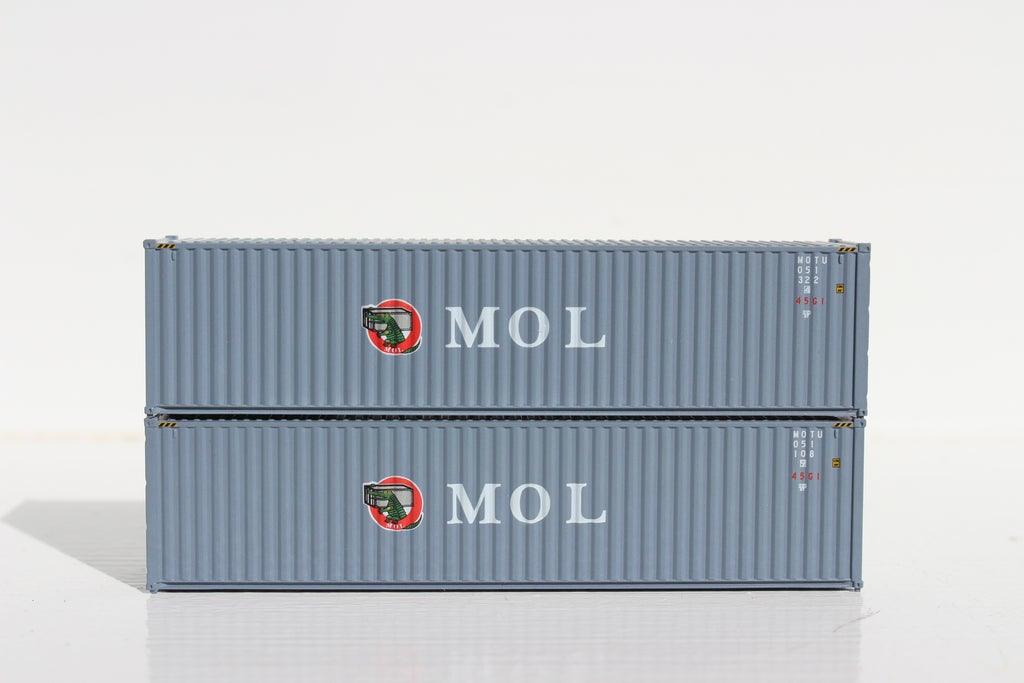 JTC Model Trains 405050 N MOL Gator 40' High Cube C.S. Container (Pack of 2)