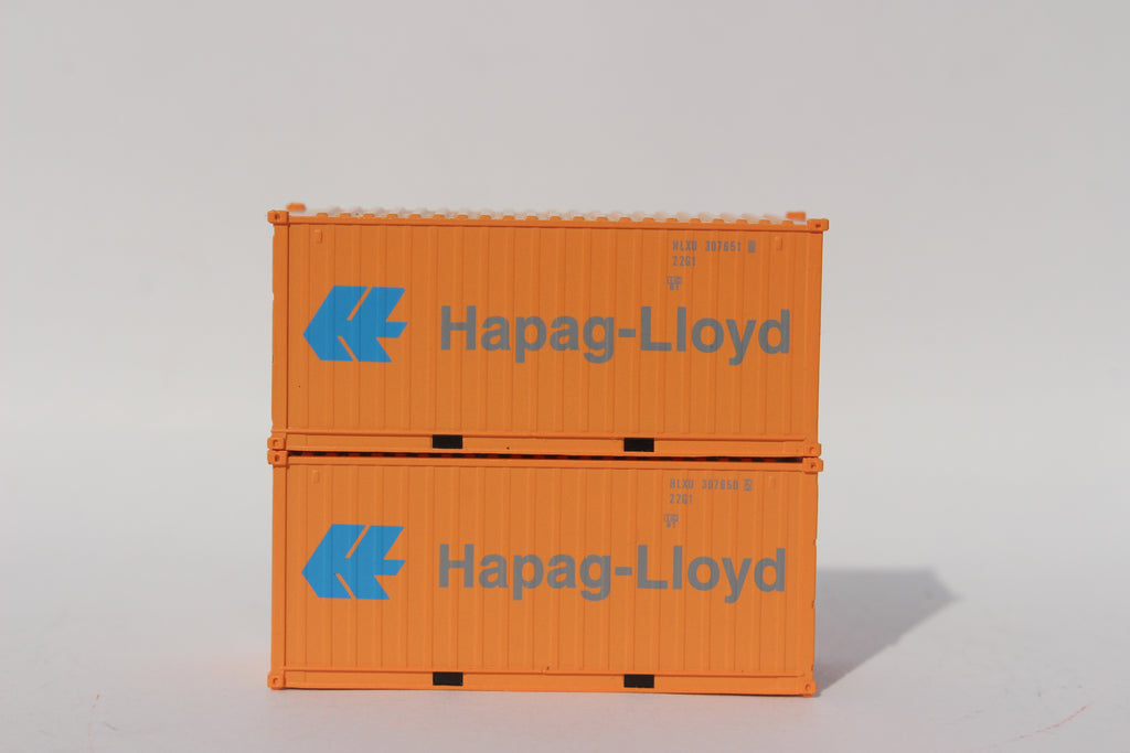 JTC Model Trains 205483 N Hapag-Lloyd Faded 20' Std. Height Containers