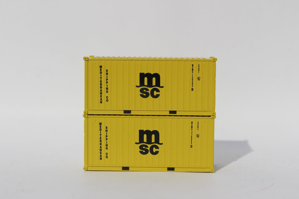 JTC Model Trains 205461 N MSC 20' Std. Height Containers #3 (Set of 2)