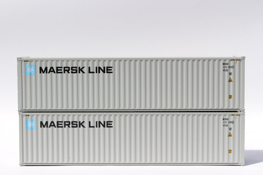 JTC Model Trains 405059 N MAERSK Line 40' HC Corrugated-Side Containers