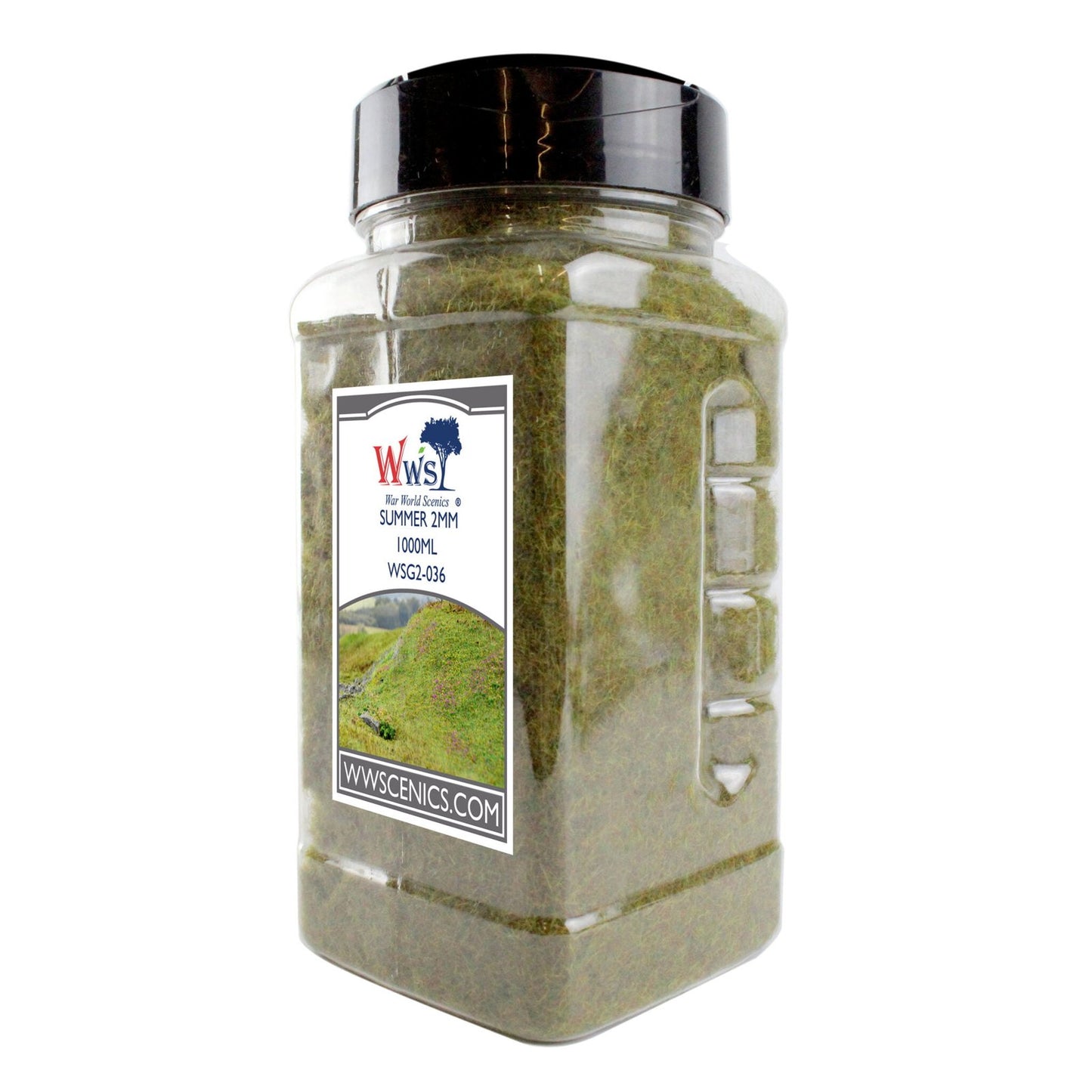 WWScenics WSG2-036 2mm Winter Static Grass - 1000 ml. Canister