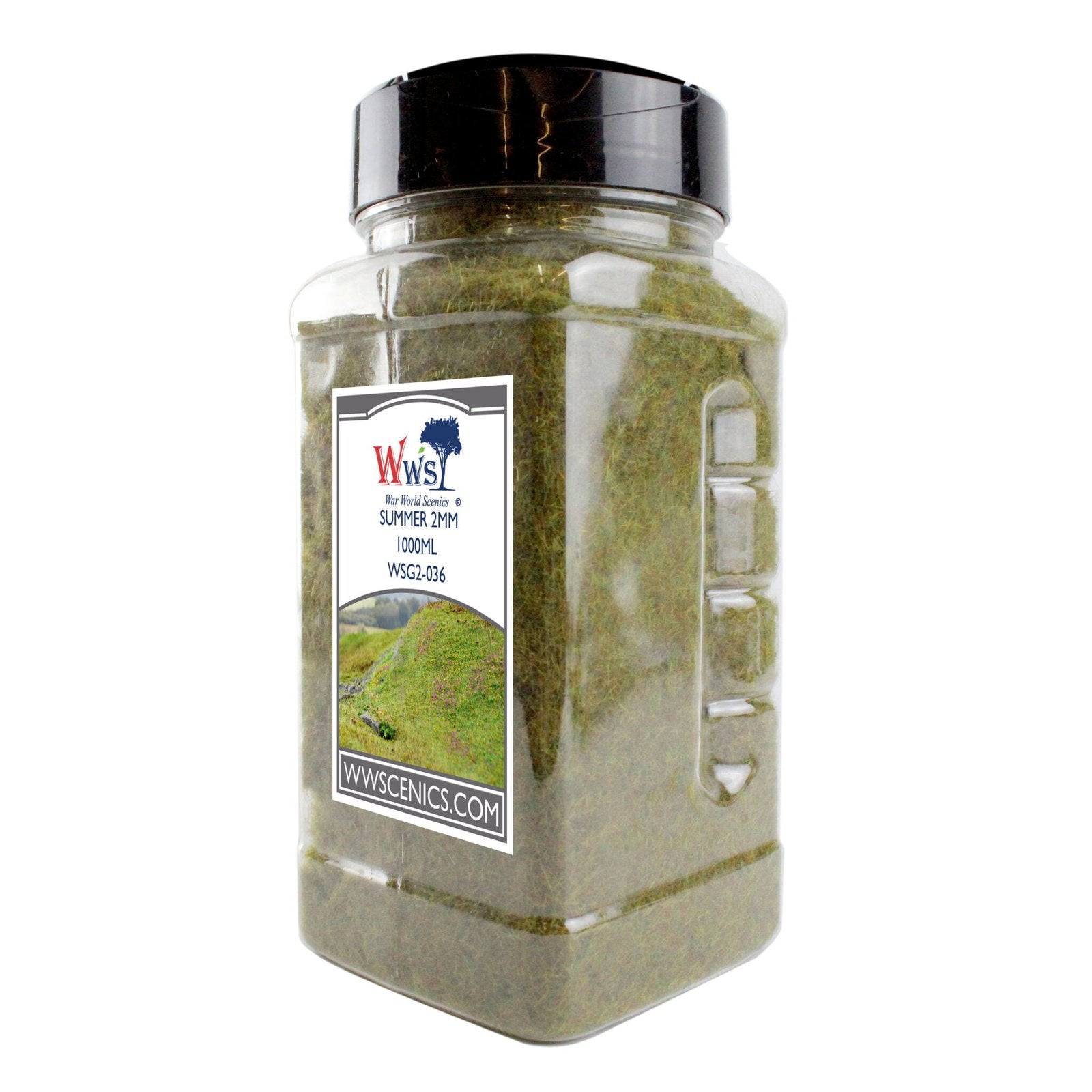 WWScenics WSG2-036 2mm Winter Static Grass - 1000 ml. Canister