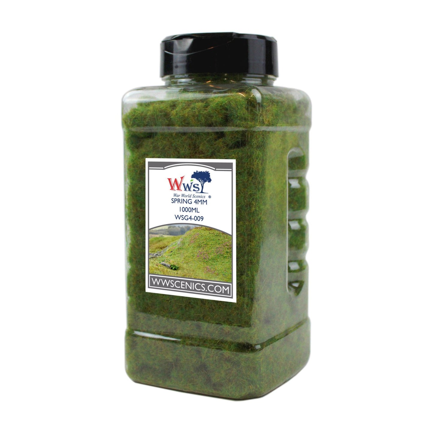 WWScenics WSG4-009 4mm Spring Static Grass - 1000 ml. Canister