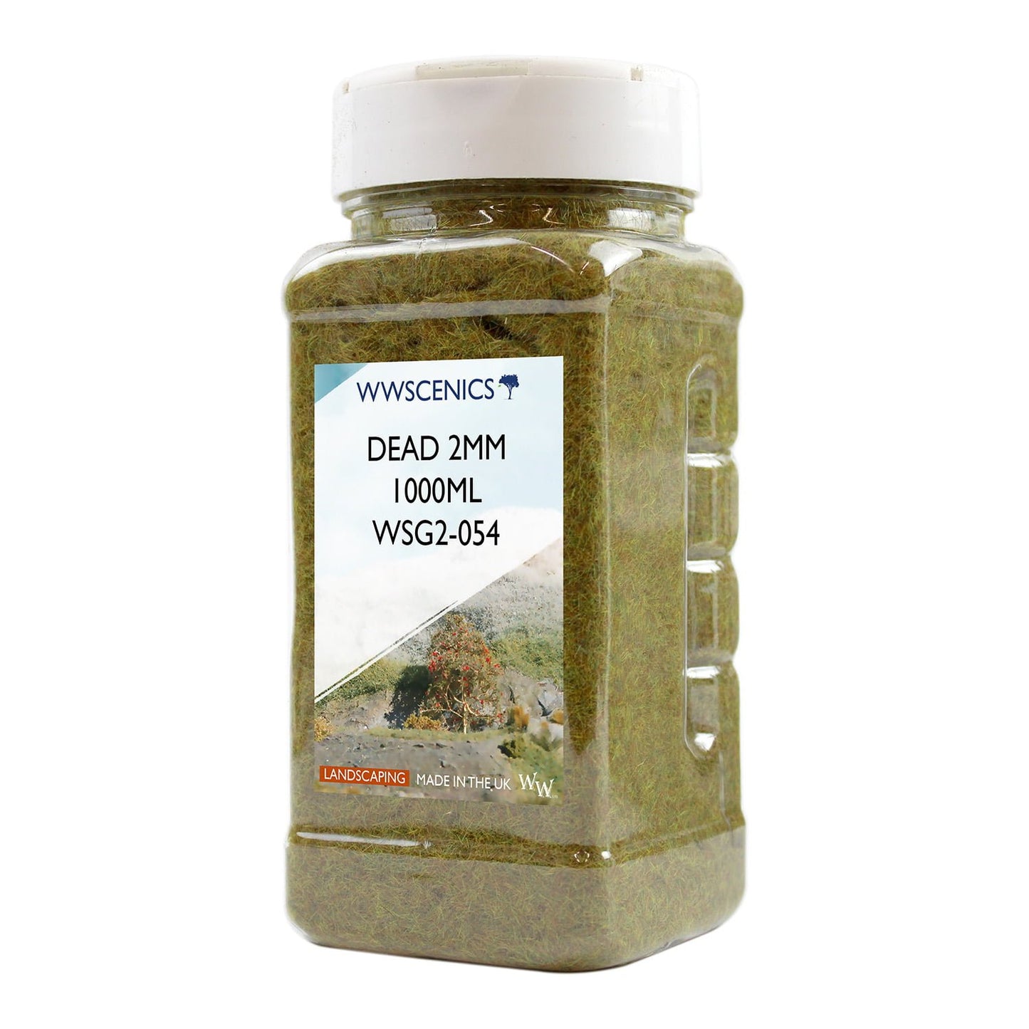 WWScenics WSG2-054 2mm Dead Static Grass - 1000 ml. Canister