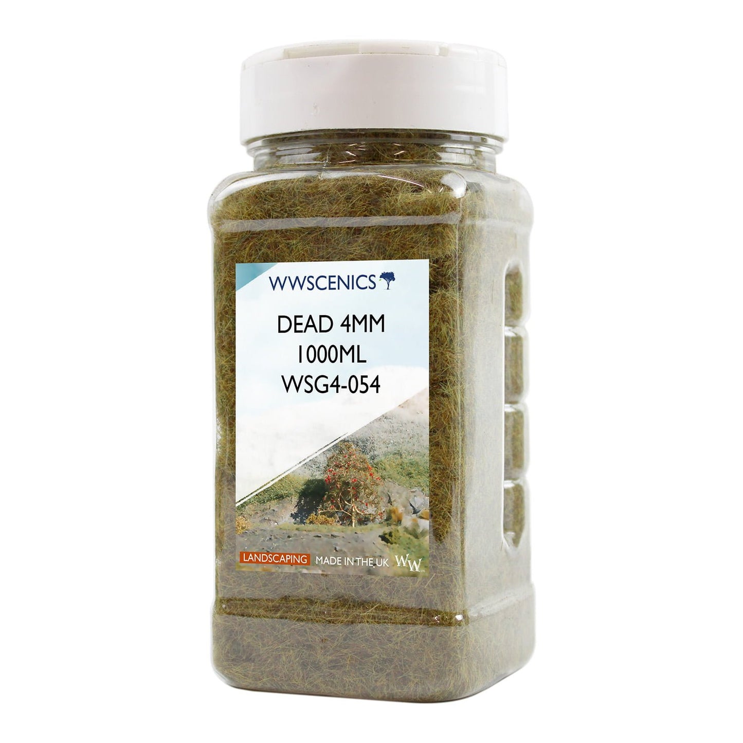 WWScenics WSG4-054 4mm Dead Static Grass - 1000 ml. Canister