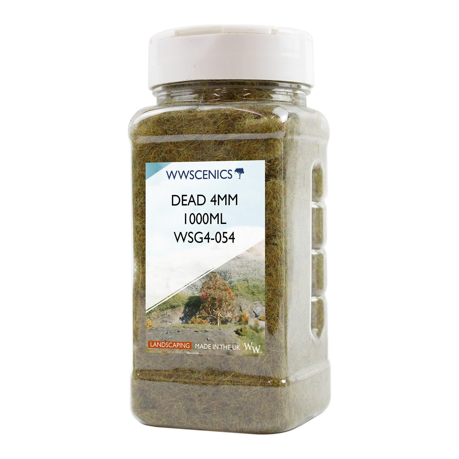 WWScenics WSG4-054 4mm Dead Static Grass - 1000 ml. Canister
