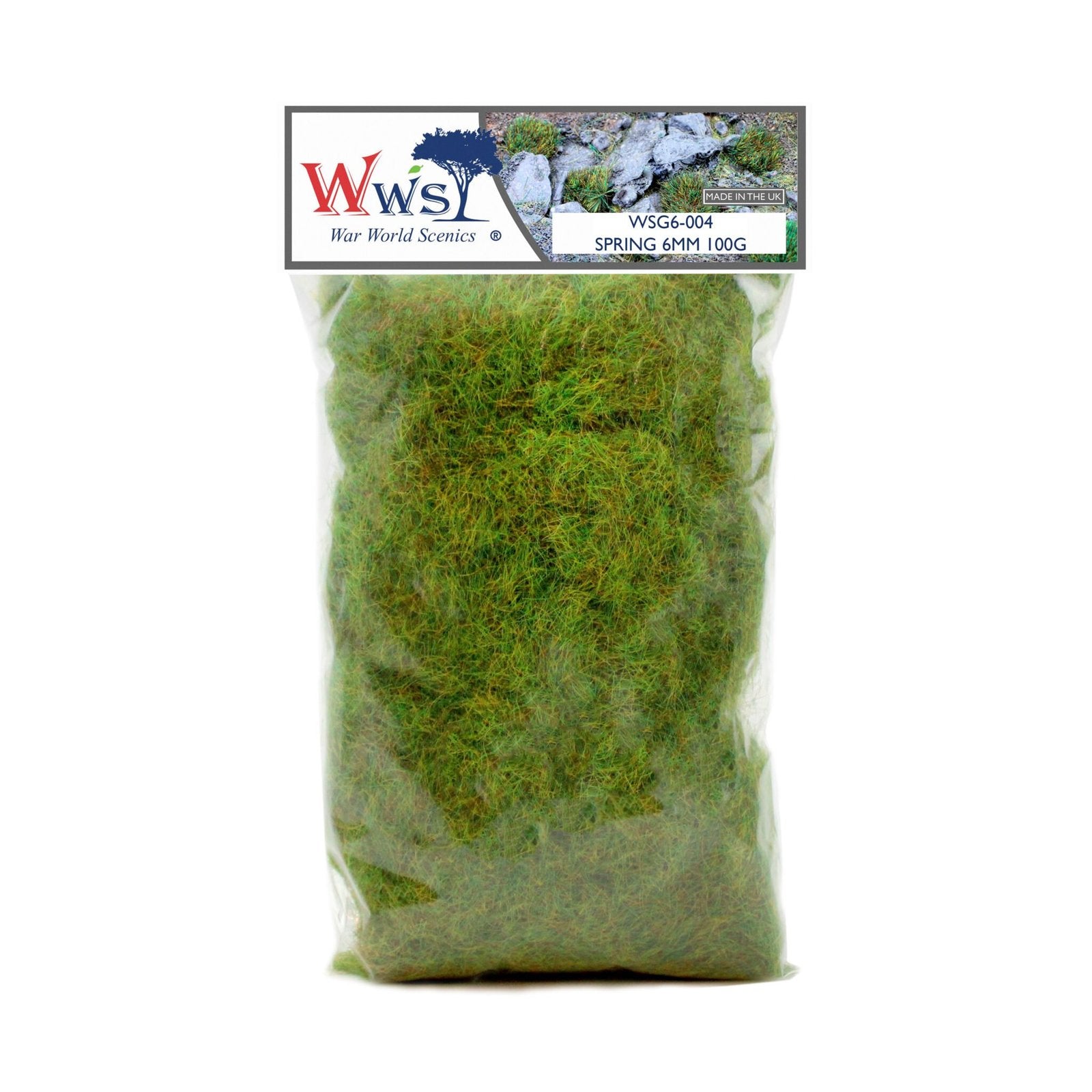 WWScenics WSG6-004 6mm Spring Static Grass - 100 g Bag