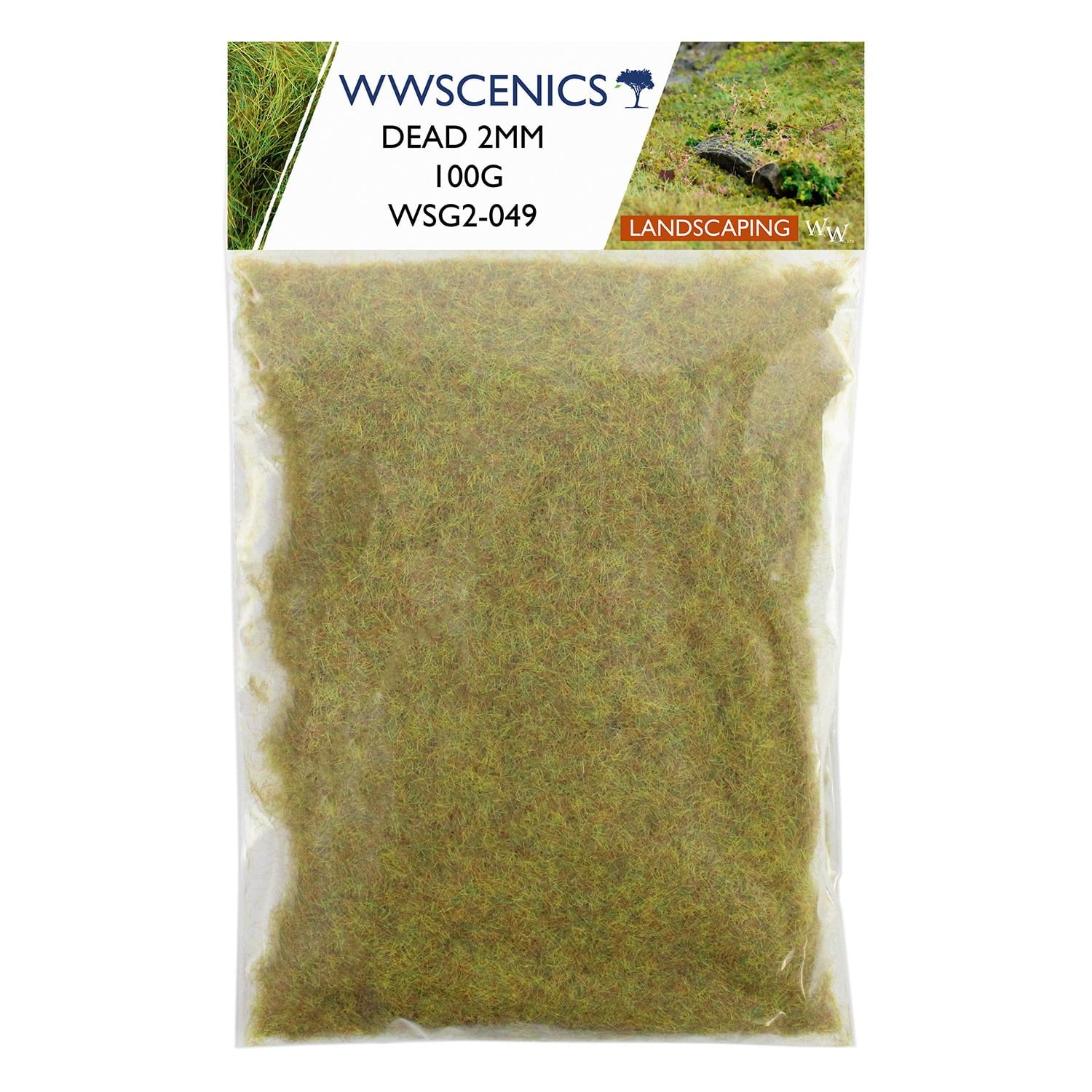 WWScenics WSG2-049 2mm Dead Static Grass - 100 g Bag