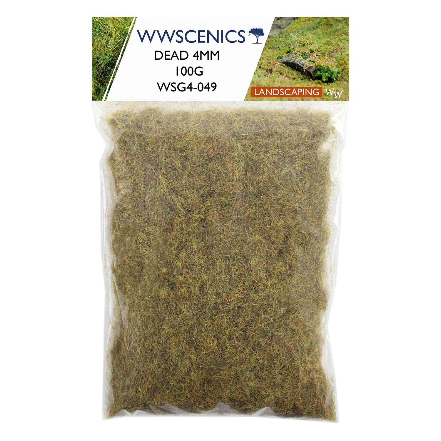 WWScenics WSG4-049 4mm Dead Static Grass - 100 g Bag