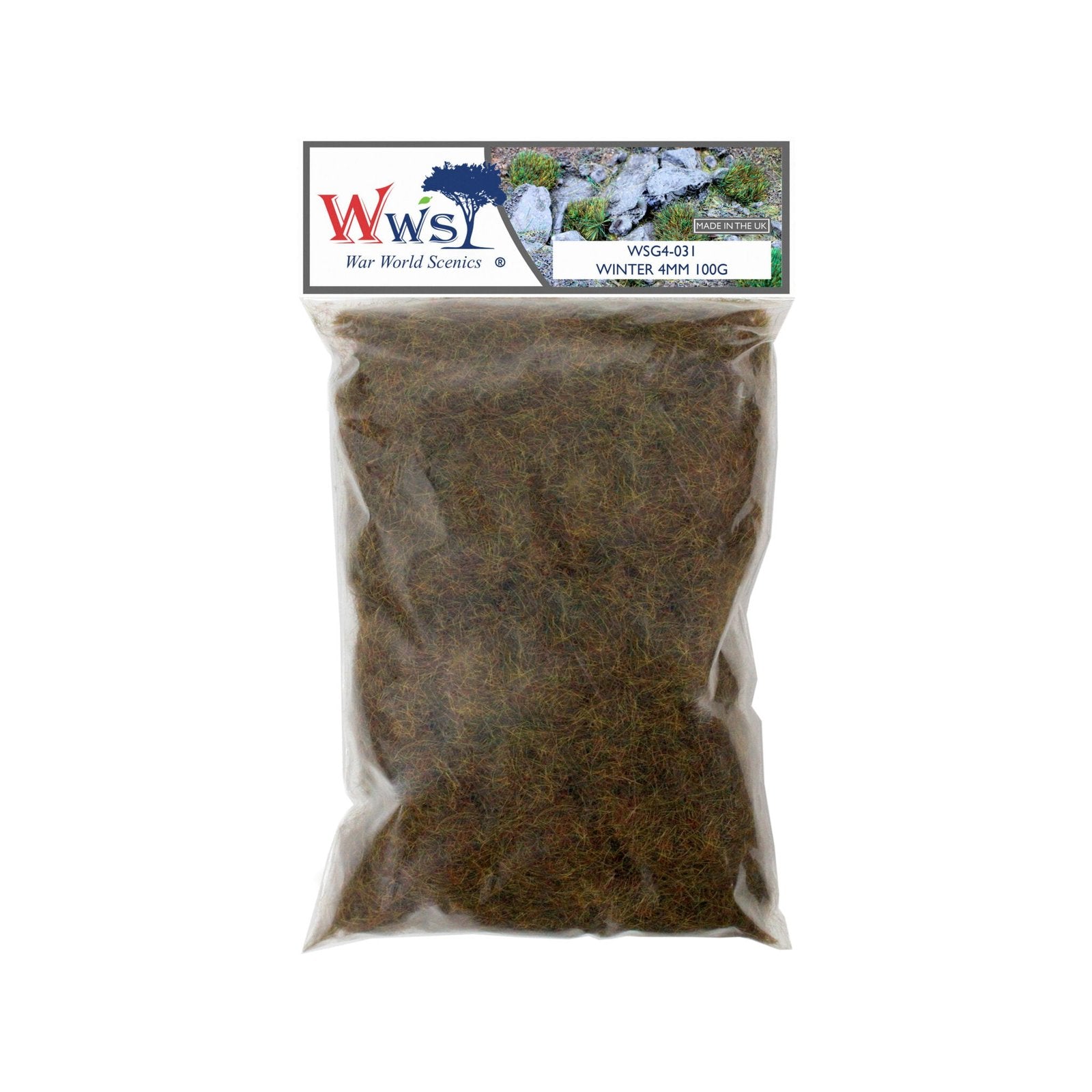 WWScenics WSG4-031 4mm Winter Static Grass - 100 g Bag