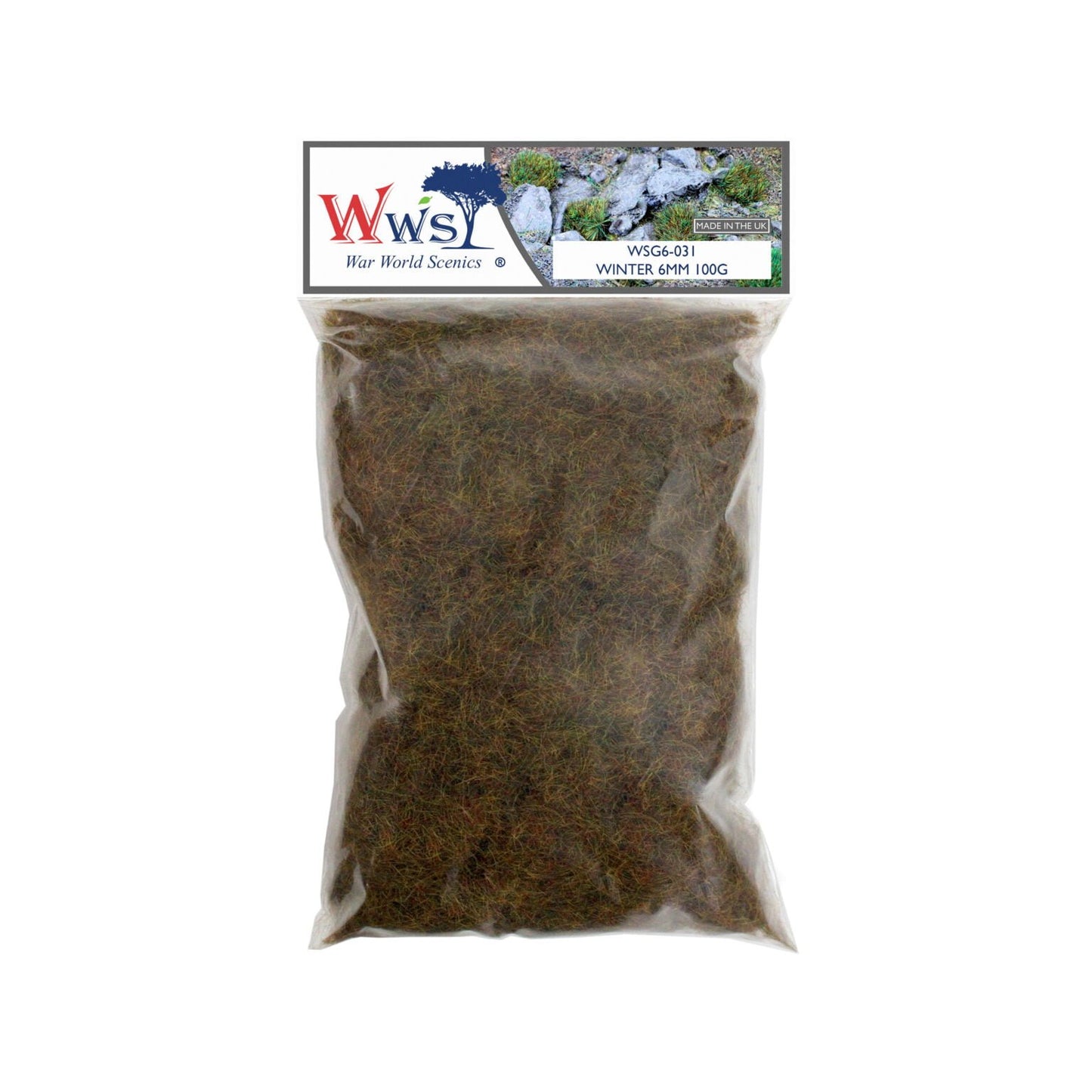 WWScenics WSG6-031 6mm Winter Static Grass - 100 g Bag