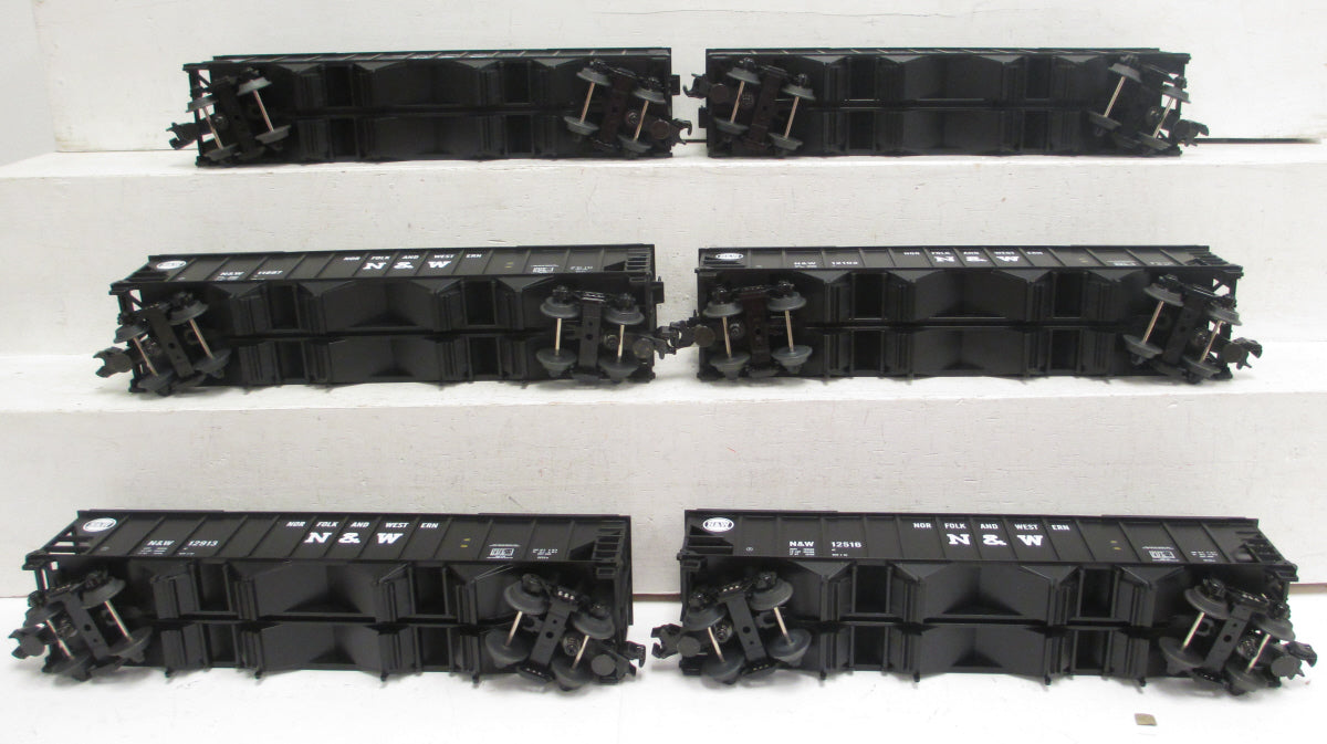 MTH 20-97057 O Norfolk & Western 4-Bay Hopper Car Set with Coal (Set of 6) LN/Box