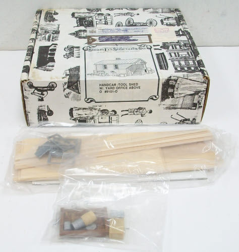 Steam Era Structures 9101-0 O Scale Handcar & Tool Shed W/Yard Office Kit