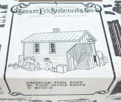 Steam Era Structures 9101-0 O Scale Handcar & Tool Shed W/Yard Office Kit