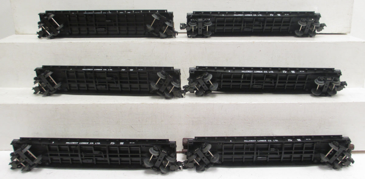 MTH 20-98119 O Hill Crest Lumber Co. Flat Car Set with Logs (Set of 6) LN/Box