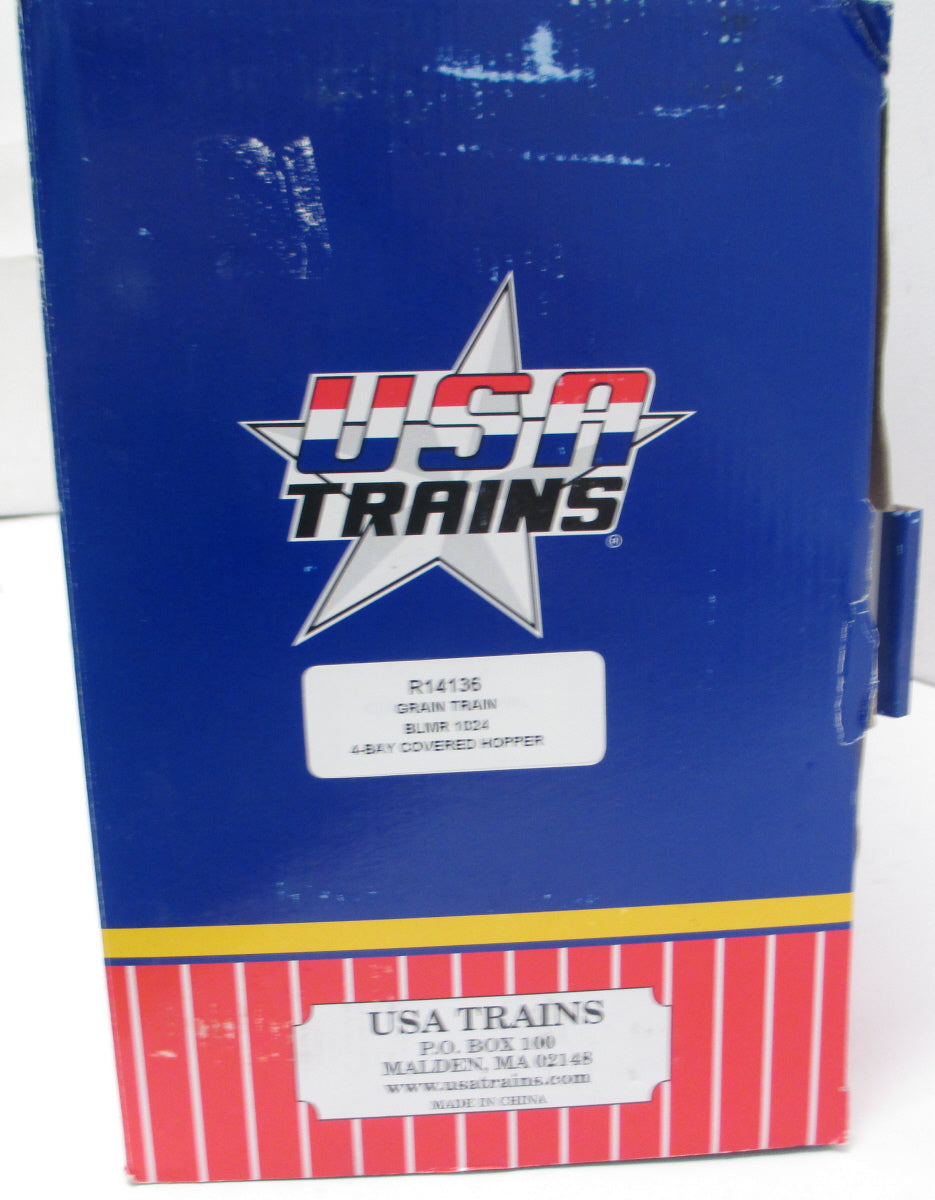 USA Trains R14136 G Sale Grain Train 4-Bay Center Flow Hopper #1024 LN/Box
