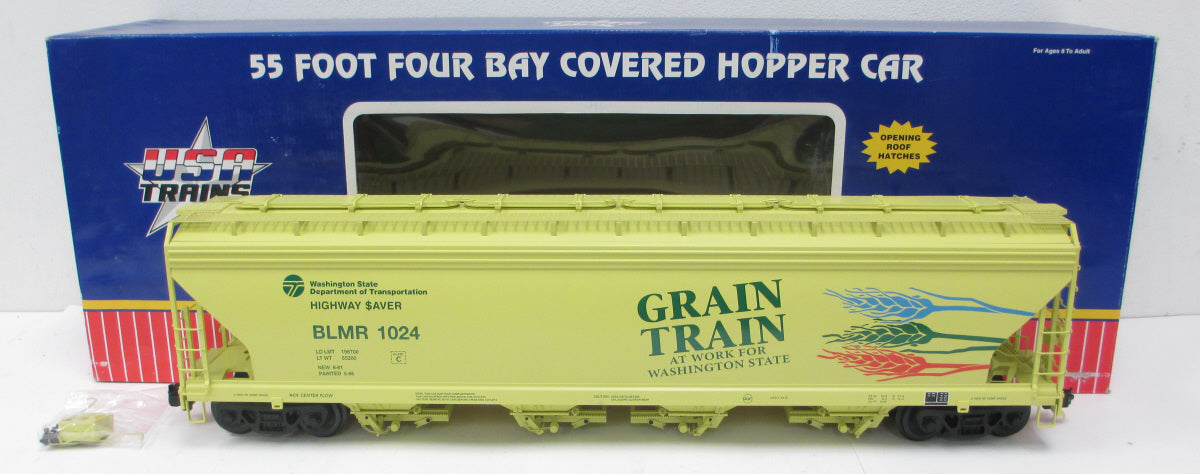 USA Trains R14136 G Sale Grain Train 4-Bay Center Flow Hopper #1024 LN/Box