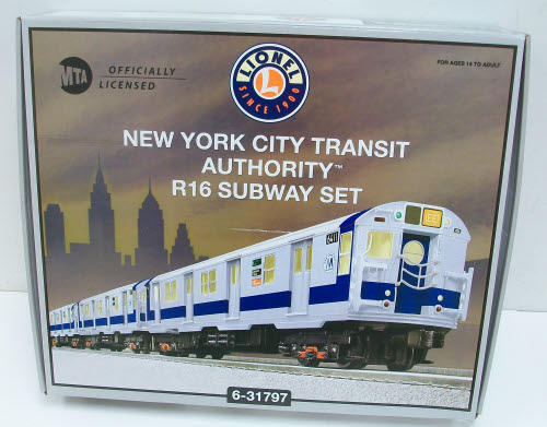Lionel 6-31797 NYC Transit Authority R16 O Gauge Subway Train Set EX/Box