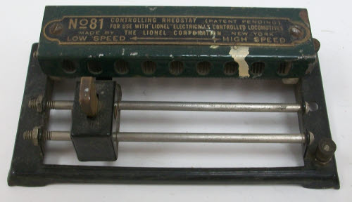 Lionel 81 Vintage O Controlling Rheostat