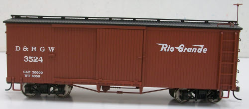 Bachmann 27018 On30 Denver & Rio Grande Western Wood Boxcar #3524