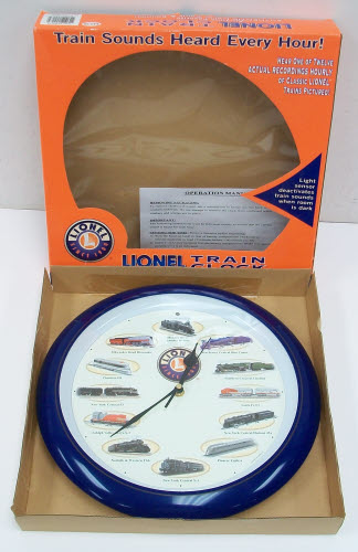 Lionel LWC13 Train Clock With Authentic Train Sounds LN/Box