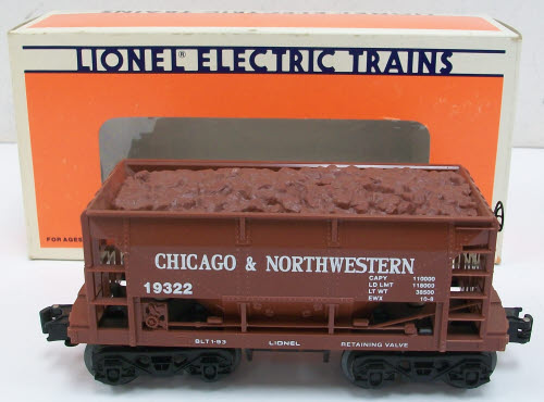 Lionel 6-19322 O Gauge Chicago & NorthWestern Ore Car W/Load #19322 EX/Box