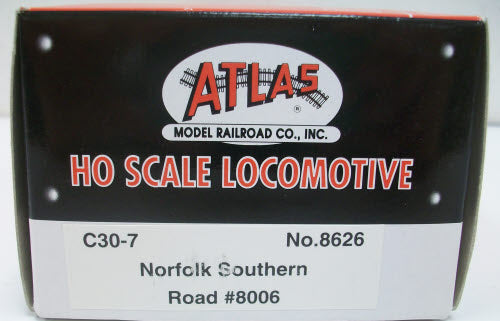Atlas 8626 HO Scale Norfolk Southern C30-7 Diesel Locomotive #8006 LN/Box
