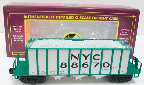 MTH 20-98341 O New York Central Hopper w/Rock Load #88670 LN/Box