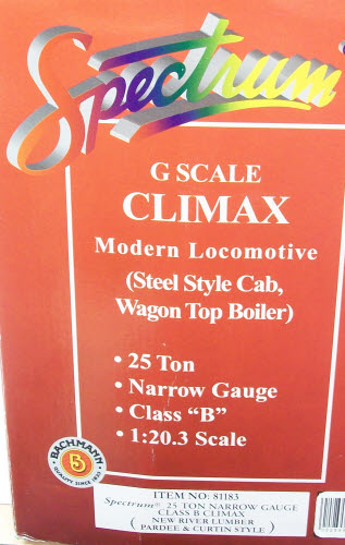 Bachmann 81183 G Scale New River Lumber Co. 4-0-4 Steam Locomotive #4 NIB