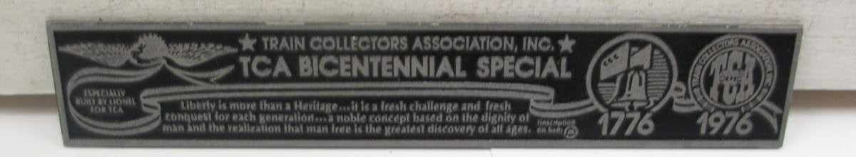 Lionel O Gauge TCA Diesel Passenger Bicentennial Special Set #2 NIB