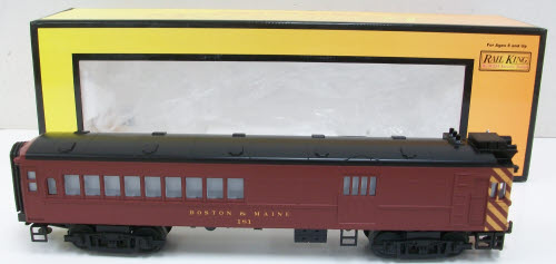 MTH 30-2190-0 O Gauge Boston & Maine Doodlebug Diesel w/Loco-Sound #181 LN/Box
