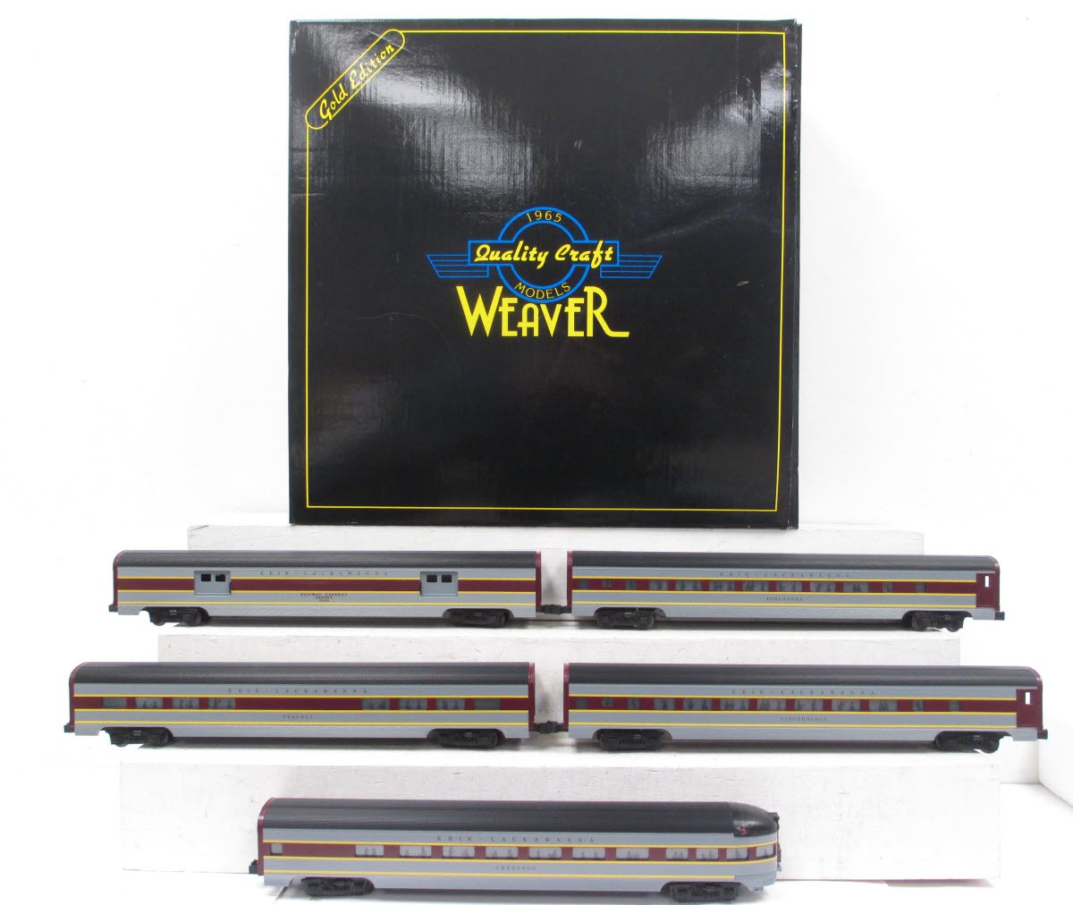 Weaver O Gauge Erie Lackawanna Aluminum 5-Car Passenger Set - 3 Rail LN/Box