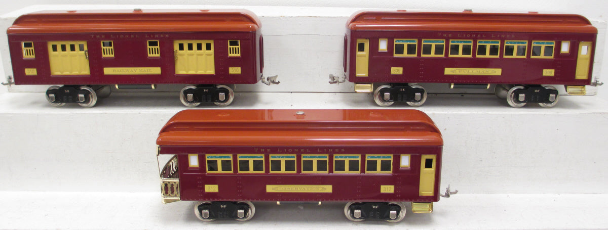 MTH 11-40037 Standard Gauge 309 Series Passenger Car Set (Set of 3) MT/Box